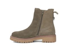 Dámské kožené kotníkové boty v khaki barvě filippo DBT7935 2