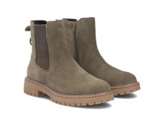 Dámské kožené kotníkové boty v khaki barvě filippo DBT7935 3
