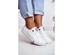 Dámské kožené tenisky big star gg274005 Bílé-červené 3
