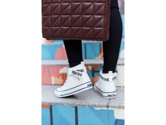Tenisky na vysokém podpatku big star gg274027 Bile 5