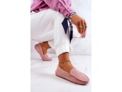 Dámské semišové mokasíny růžove Morreno 1