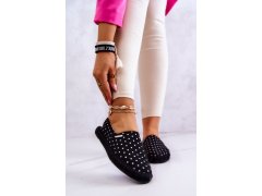 Dámské espadrilky s puntíky big star jj274867 Černá 1