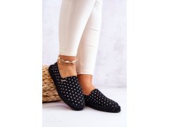 Dámské espadrilky s puntíky big star jj274867 Černá 4