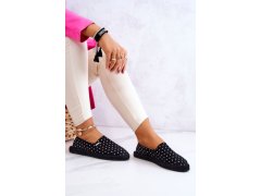 Dámské espadrilky s puntíky big star jj274867 Černá 5