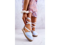 Dámské vázané espadrilky big star jj274863 Modré 1