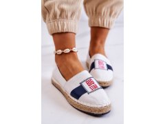 Dámské slip-on espadrilky big star jj274964 bílá a&nbsp;tmavě modrá 4