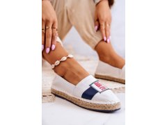 Dámské slip-on espadrilky big star jj274964 bílá a&nbsp;tmavě modrá 7