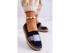 Dámské slip-on espadrilky big star jj274963 Černá 3