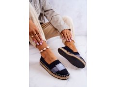 Dámské slip-on espadrilky big star jj274963 Černá 6