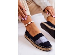 Dámské slip-on espadrilky big star jj274963 Černá 7