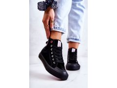Dámské vysoké tenisky cross jeans jj2r4055c černá 1