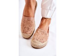 Klasické dámské espadrilky prolamované nude Catris 1