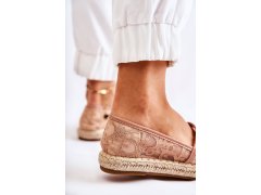 Klasické dámské espadrilky prolamované nude Catris 2