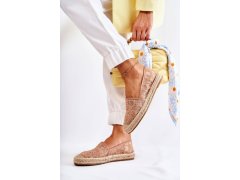 Klasické dámské espadrilky prolamované nude Catris 3