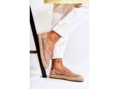 Klasické dámské espadrilky prolamované nude Catris 5