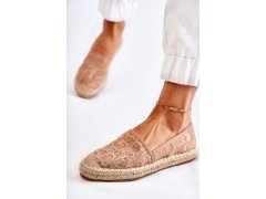 Klasické dámské espadrilky prolamované nude Catris 6
