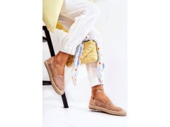Klasické dámské espadrilky prolamované nude Catris 7