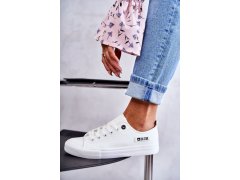 Dámské nízké kožené tenisky big star kk274010 Bílé 8