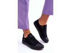 Dámské nízké materiál tenisky big star kk274009 Černá 4