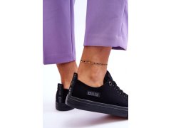 Dámské nízké materiál tenisky big star kk274009 Černá 5