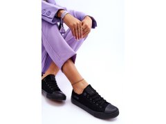 Dámské nízké materiál tenisky big star kk274009 Černá 8