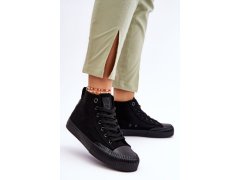 Dámské vysoké tenisky big star fabric ll274444 Černé 1