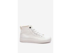 Dámské vysoké tenisky big star fabric ll274445 Bílé 5
