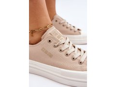 Nízké šněrovací tenisky big star ll274969 Béžové 1