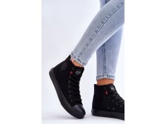Dámské klasické vysoké tenisky big star t274033 Černé 3