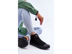 Dámské klasické vysoké tenisky big star t274033 Černé 7