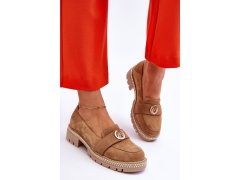 Elegantní mokasíny tmavě béžové semišové Laverne 3