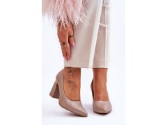 Zazoo 3117 kožené lodičky Beige 1