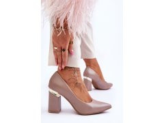 Zazoo 3117 kožené lodičky Beige 3
