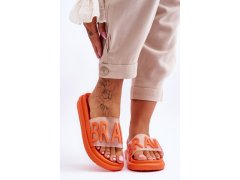 Dámské pantofle na platformě orange Brave 1