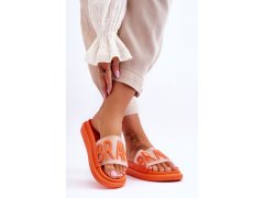 Dámské pantofle na platformě orange Brave 2