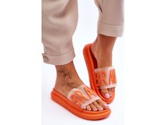 Dámské pantofle na platformě orange Brave 4