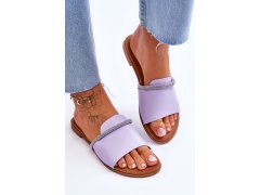 Elegantní ploché sandálky fialové Termen 4