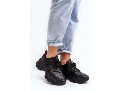 Dámské sportovní boty sneakersy masivní černé Toderus 8