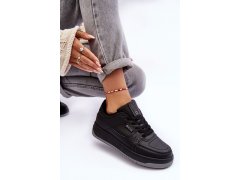 Dámské sportovní boty sneakersy big star mm274353 Černé 8