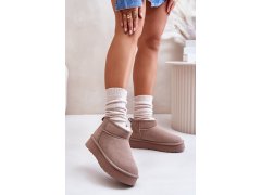 Moderní nízké zimní boty z semiše v khaki Nucca 1