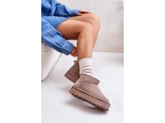 Moderní nízké zimní boty z semiše v khaki Nucca 7