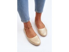 Klasické kožené zlaté baletky Stacee 5