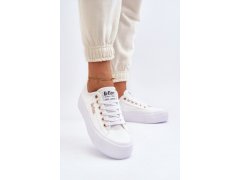 Bílé dámské tenisky na platformě lee cooper LCW-24-31-2725 3
