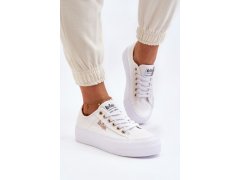 Bílé dámské tenisky na platformě lee cooper LCW-24-31-2725 5