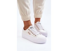 Bílé dámské tenisky na platformě lee cooper LCW-24-31-2725 6
