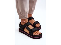 Dámské sandály na platformě lee cooper lcw-24-05-2751l Černé 7
