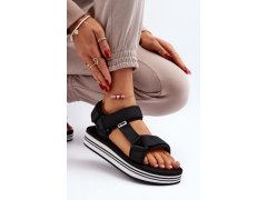 Dámské sandály na platformě lee cooper lcw-24-05-2753l Černé 2