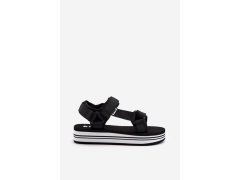 Dámské sandály na platformě lee cooper lcw-24-05-2753l Černé 6