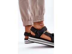 Dámské sandály na platformě lee cooper lcw-24-05-2753l Černé 7