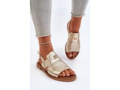 Zazoo 40385 dámské kožené sandály Zlaté 5